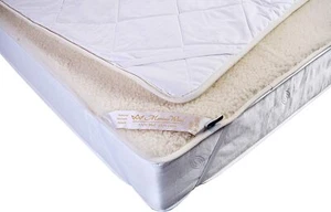 MERINO PURE WOOL & COTTON  UNDER BLANKET BED COVER PAD Mattress Topper WOOLMARK - Picture 1 of 9