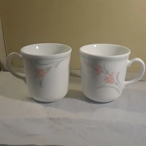 Vintage Corning Corelle Peach Garland 3-1/4" Set of 4 Flat Cups - Picture 1 of 8