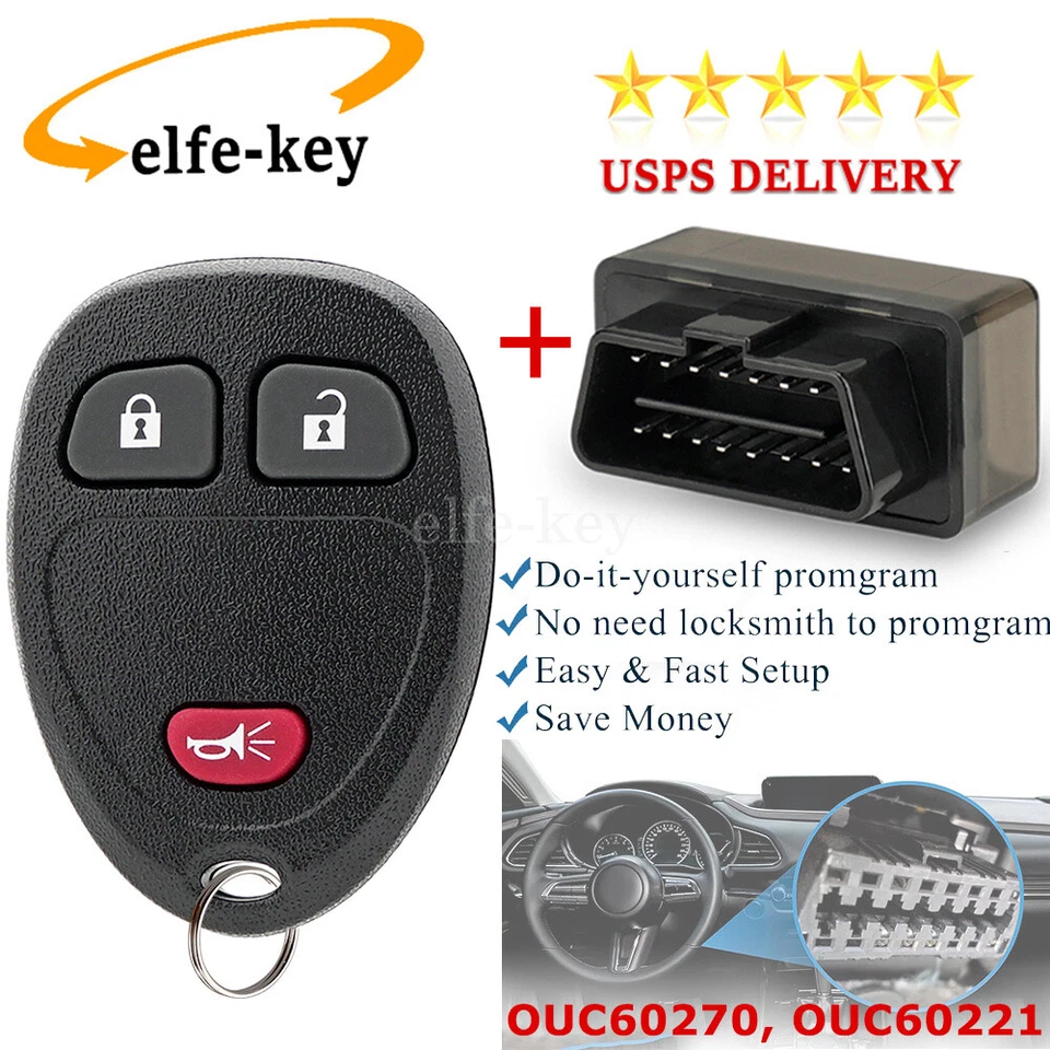 Llavero de control remoto sin llave para GMC Yukon Sierra 1500 2500 Savana Acadia 3B Foto 1 de 4