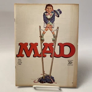 MAD Magazine #103 1966 June Honey West Don Martin Bikers Aragones Income Tax - Picture 1 of 3
