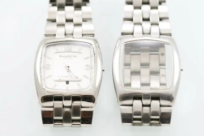 Kenneth Cole Reloj Hombre Acero Inoxidable Plata Batería Agua Re No Funciona Foto 1 de 3