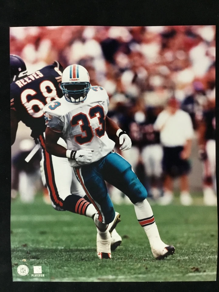 Kareem Abdul-Jabbar No. Foto a color de fútbol americano 33 Miami Dolphins 8x10 I Foto 1 de 1