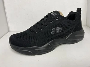 Skechers Stamina Airy Work Sneakers Lightweight Mesh Slip Ons Black 12 NEW - Picture 1 of 8