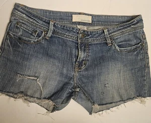 Mauices Size 11/12 Reg Cut Off Denim Jean Shorts Distressed 34 X 3 - Picture 1 of 3