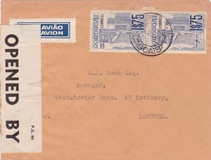 FUNDA CENSURADA PORTUGAL A INGLATERRA (1941) - Imagen 1 de 2