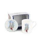 King Charles Iii Coronation Bone China Small Mug & Coaster Gift Set - Silhouette