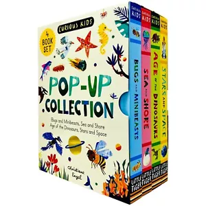 Curious Kids Pop-Up Collection 4 Books Set (Bugs and Minibeasts, Sea and Shore, - Picture 1 of 1