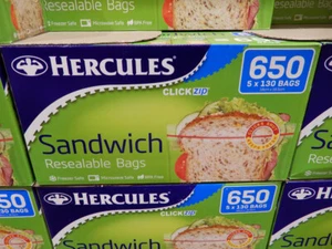 Hercules Sandwich Resealable Bags 650CT - Picture 1 of 1