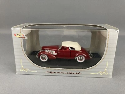 Signature Models 1937 Cord 812 Supercharged Car 1/32 Diecast Maroon NIB - Image 1 of 4