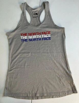 The North Face Womens SLIM FIT Americana Tank Grey Red White Blue Size Medium - Image 1 of 4