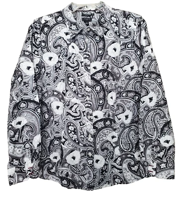 Talbots Petite Non-Iron Floral Paisley Long Sleeve Button-Up Shirt Size 14P - Image 1 of 4