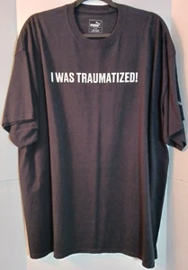 Puma Men's T-shirt Meek Mill "I WAS TRAUMATIZED" Black Size XXL - Picture 1 of 3