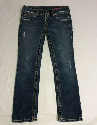 YASO Women's Distressed Skinny Blue Denim Jeans Size 7 / 30w - GOOD - Image 1 of 4