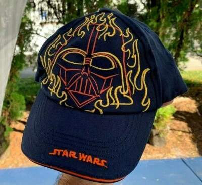 RARE STYLE NEW Star Wars Darth Vader Flames Youth Kids One Size Baseball Cap Hat - Image 1 of 4