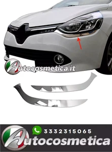 Cornici modanature fari anteriori acciaio cromo per Renault Clio IV 4 5p 12-19 - Imagen 1 de 8