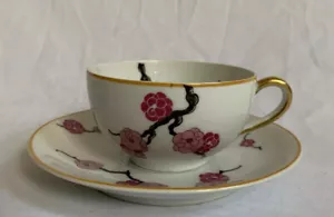 Set tazze e piattini floreali B&Co. LIMOGES FRANCE L. BERNARDAUD & Co - Foto 1 di 7