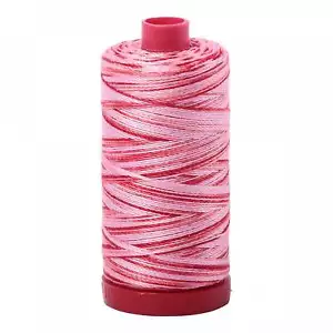 Aurifil 12wt Mako Cotton Thread | Strawberry Parfait Variegated (#4668) | 356 yd - Picture 1 of 1