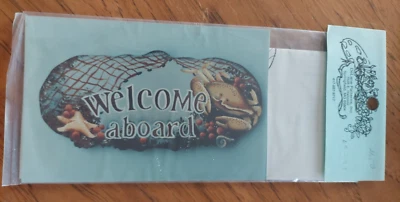 DELANE LANGE WELCOME ABOARD CRAB BEACH BOAT SIGN PAINTING PATTERN 1990 49 - Image 1 of 4