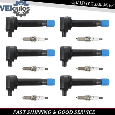 6x Ignition Coils+ 6x Spark Plugs for 2009-15 Honda Pilot Ridgeline 3.5L UF624 - Image 1 of 4