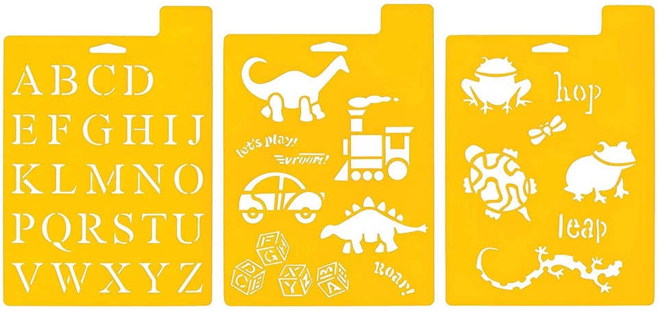 Plantillas Mania 7"X10" Tiempo de Juego 3-Elige 1, Delta-Letras, Números Animales Foto 1 de 1