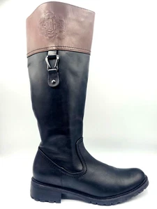 BLONDO B1974-91 Women's Black Knee High Vida Riding Boots Size 7.5 W Pre-owned - Picture 1 of 6