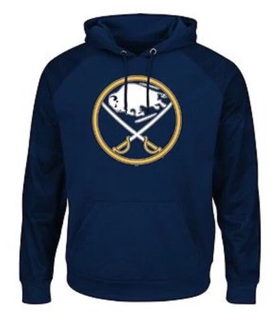 New NWT Buffalo Sabres L/S Hoodie Mens Size S Small Sweatshirt NHL Blue NHL Cover