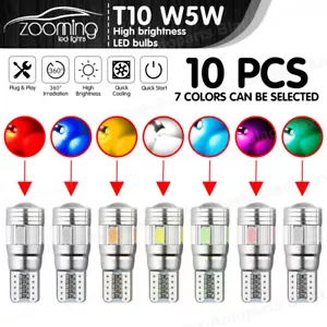 T10 CAR 501 BULB LED SIDE LIGHT BULBS CANBUS ERROR FREE 6 SMD XENON W5W - Foto 1 di 55