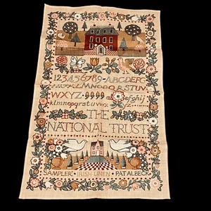 New Vintage National Trust Sampler  Tea Towel Pat Albeck Irish Linen Collectable - Picture 1 of 24