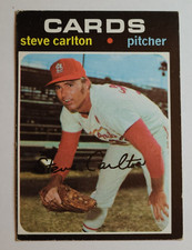 1971 Topps Baseball #55 STEVE CARLTON, St. Louis Cardinals, HOF,  VG-VGEX