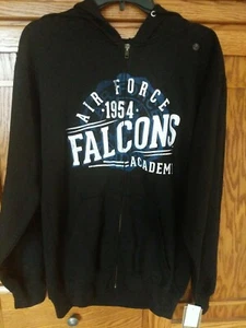 Adult Unisex NWT Air Force MV Sport Long Sleeve Black Zip Up Hoodie Sz. M - Picture 1 of 7