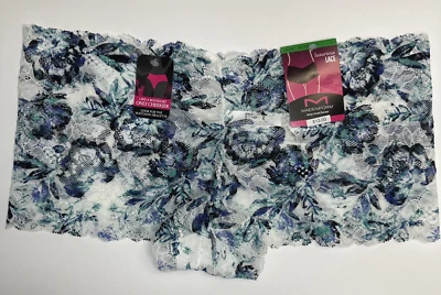 Maidenform Sexy Encaje Cheeky Boyshorts Panty DMCLBS 7/L Azul Floral Nuevo Foto 1 de 4