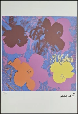 ANDY WARHOL * Flowers * signed lithograph * Kunstdruck * limited # 16/100 - Bild 1 von 4