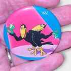 Vintage Heckle and Jeckle Pinback button pin Saturday Cartoons Magpies 