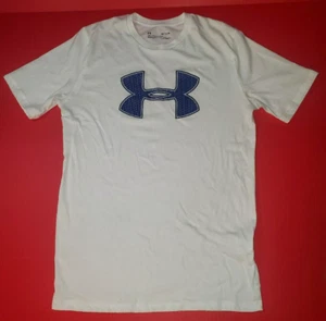 T-shirt uomo Under Armour logo Heat Gear piccola vestibilità ampia bianca - Foto 1 di 6
