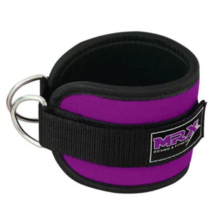 Ankle D Ring Strap Thigh Pulley for Weight Lifting Padded Anklet Cuff Gym Straps - Picture 1 of 29