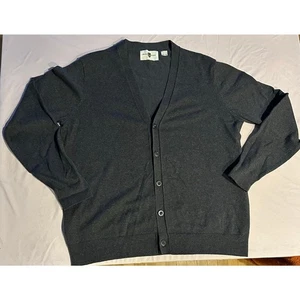 Schwarz Braun 1826 Pullover Strickjacke, Herren Large Dunkelgrau Baumwolle Preppy Freizeit  - Bild 1 von 6