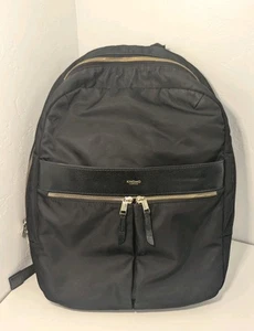 Knomo London 14" Mayfair Beauchamp Backpack Black With Gold Hardware Travel  - Picture 1 of 7