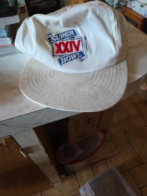 De colección 1989 NFL Super Bowl XXIV (24) Gorra Blanca Snapback San Francisco vs Denver Foto 1 de 4