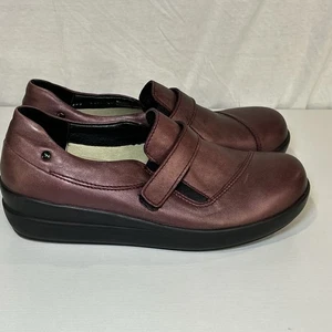 WOLKY Bronze Metallic Leather Dual Gore Loafers EUR 40 US 9.5 Walking Shoes - Picture 1 of 8