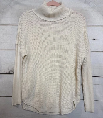 Michael Michael Kors слоновой кости ребристый вязаный свитер с высоким вырезом M повседневная одежда стильный - Изображение 1 из 4
