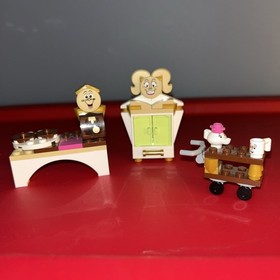 LEGO Disney Beauty & Beast MINIFIGURE LOT Cogsworth Wardrobe Mrs Potts & Chip