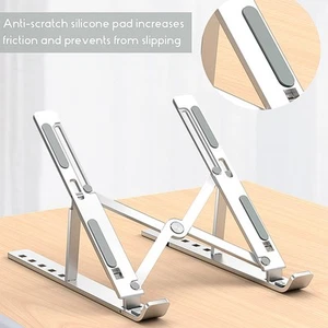 Aluminium Laptop Aufzug Faltbare Laptop Stand Faltbare Laptop Desktop Halter - Afbeelding 1 van 12