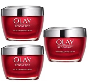 Olay Regenerist Micro Sculpting Anti Aging Cream Moisturizer, 1.7 oz (3 Pack) - Afbeelding 1 van 11
