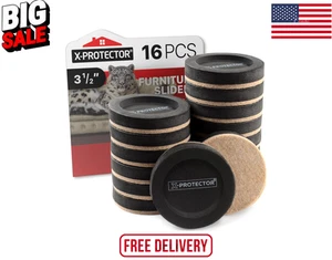 Filz Möbelgleiter für Hartholzböden X-PROTECTOR 16 Stück 3 1/2" - Möbel... - Bild 1 von 7