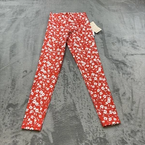Spiritual Gangster Leggings Girls 10 Red Verona Floral Active Yoga Eco Stretch - Picture 1 of 12