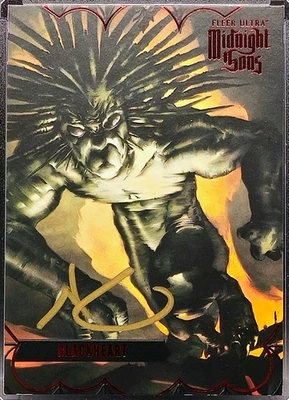 Blackheart 2023 Fleer Ultra Midnight Sons #8 Red /100 by Nicholas Gregory Auto - Image 1 of 3