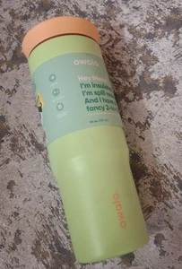 Owala 24 Unzen Edelstahl Becher Thermo Grün mit 2-in-1 Pfirsich Deckel - Bild 1 von 9
