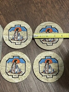 Thirstystone Sandstein Untersetzer 4er Set Southwestern Pueblo? Tribal Style Neu - Bild 1 von 5