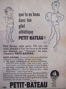 PUBLICITÉ PRESSE 1954 SOUS-VÊTEMENTS PETIT-BATEAU GILET ATHLÉTIQUE - ADVERTISING - Bild 1 von 1
