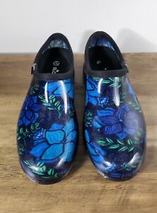 Sloggers Womens Garden Rainproof Shoes Blue Floral Spring Surprise Blue Sz 10